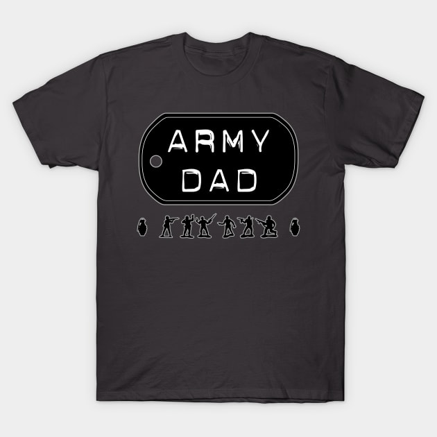 Funny Army Dad Military Dog Tags Soldiers T-Shirt by Scar